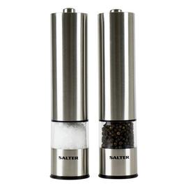 Salter Electronic Stainless Steel Mill Set - Silver