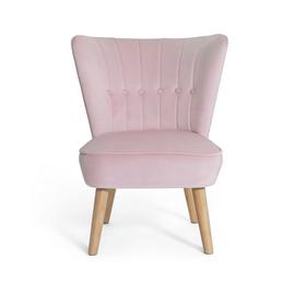 Habitat Alexis Velvet Cocktail Chair - Pink