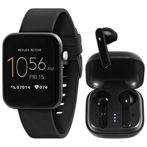 Buy Reflex Active Series 13 Black Smart Watch and Ear Pod Set Smart watches Argos