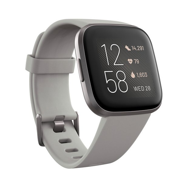 Buy Fitbit Versa 2 Watch - Grey Alu / Stone Band | Fitness and activity trackers | Argos
