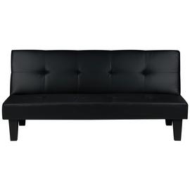Birlea Franklin Clic Clac Faux Leather Sofa Bed - Black