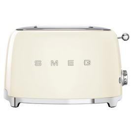 Smeg TSF01CRUK 50's Style Retro 2 Slice Toaster - Cream
