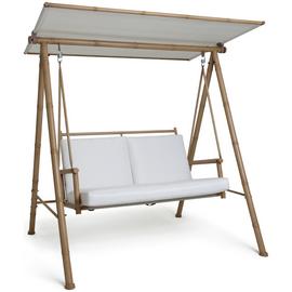 Argos Home 2 Seater Metal Garden Swing Chair - Natural