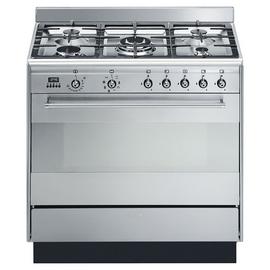 Smeg SUK91MX9 90cm Dual Fuel Range Cooker -Stainless Steel