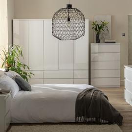Argos Home Jenson 5 Door Wardrobe - White Gloss