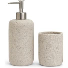 Habitat Faux Sandstone 2 Piece Bathroom Set - Natural