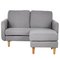 Argos Home Remi 2 Seater Fabric Chaise in a Box - Light Grey