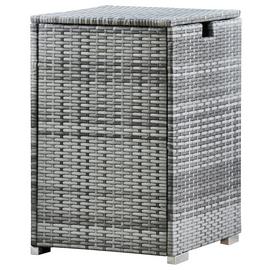 Teamson Home Rattan Gas Bottle Storage - Grey