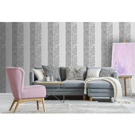 Superfresco Milan Stripe Silver Wallpaper