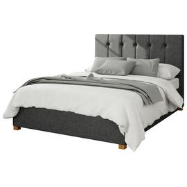 Aspire Hepburn Twill Kingsize Ottoman Bedframe - Charcoal