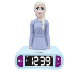 LEXIBOOK RL800FZ Disney 2 Digital Alarm Kids with Night Light and Snooze, Childrens Clock, Luminous Elsa, Frozen Sound Effects, Blue Colour Best Price and Cheapest