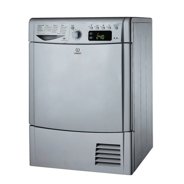 Buy Indesit IDCE8450BSH 8KG Condenser Tumble Dryer Silver Tumble