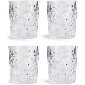 Habitat Palm Design Transparent Tumbler - Pack of 4