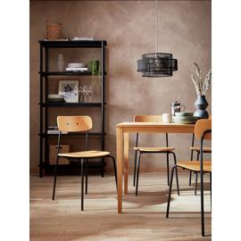 Habitat Hudson Pair of Oak Veneer Dining Chairs - Oak