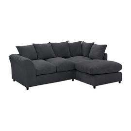 Argos Home Harry Fabric Right Hand Corner Sofa - Charcoal