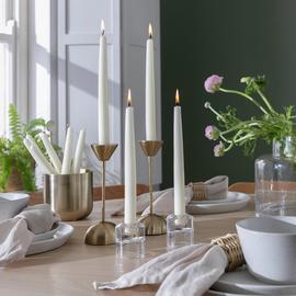 Habitat Tapered Dinner Candles - Ivory - Pack of 10