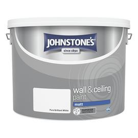 Johnstones Wall and Ceiling Matt Paint 10L - Brilliant White