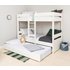 Stompa White Bunk Bed Frame with Trundle