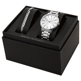 Armani Exchange Cayde Stainless Steel Watch And Bracelet Set