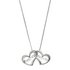Moon & Back Silver CZ 'Together Forever' Hearts Pendant