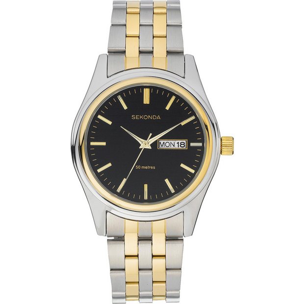 Sekonda men's two tone gold plated bracelet watch new arrivals