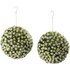 Artificial Twin Pack White Garden Rose Balls - 28cm