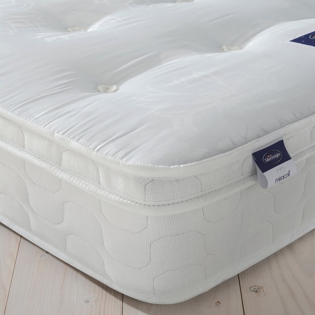 Silentnight miracoil travis tufted ortho double mattress discount