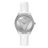 Guess Ladies White Leather Strap Watch