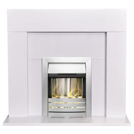Adam Miami Electric Fire Suite with Helios Inset - White