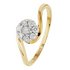 Revere 9ct Gold 0.25ct tw Diamond Cluster Twist Ring