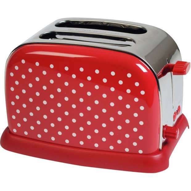 Buy Kalorik Classic 2 Slice Polka Dot Steel Toaster Red&White at