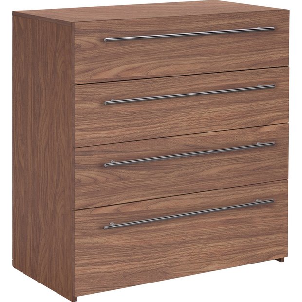 Buy Hygena Atlas 4 Drawer Chest Walnut Effect at Argos.co.uk Your