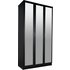 Argos Home Cheval 3 Door Mirrored Wardrobe - Black