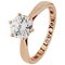 Moon and Back 9ct Rose Gold Plated Silver 'I Love You' Ring