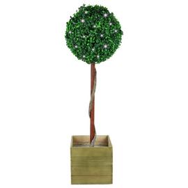 Streetwize Solar Artificial Single Ball Bay Tree In Pot