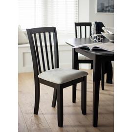 Argos Home Banbury Pair of Solid Wood Dining Chairs - Black