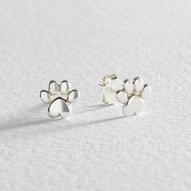 Revere Sterling Silver Paw Shaped Stud Earrings