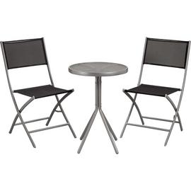 Argos Home Kara 2 Seater Metal Bistro Set - Black & Silver