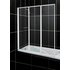 Aqualux Fully Framed White 3 Fold Bath & Shower Screen