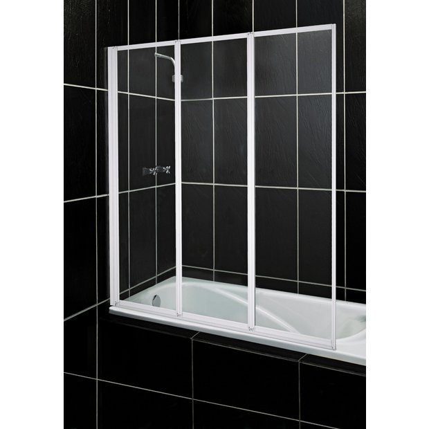 Buy Aqualux Fully Framed White 3 Fold Shower Screen at Argos.co.uk