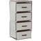 Argos Home Metal and Polycotton 4 Drw Storage Unit - Cream