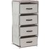 Argos Home Metal and Polycotton 4 Drw Storage Unit - Cream