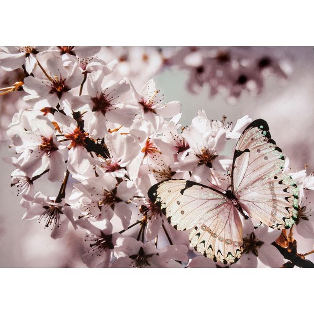 Buy Graham & Brown Glitter Butterfly and Branch Canvas Wall Art at