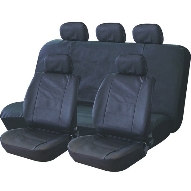 Buy Streetwize Black Leather Effect Car Seat Covers/Protectors, Car seat  covers
