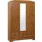Argos Home Nordic 3 Door 5 Drawer Mirror Wardrobe - Pine