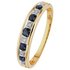 Revere 9ct Yellow Gold Sapphire & Diamond Eternity Ring