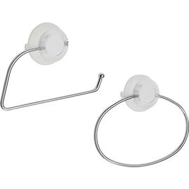 Croydex Press 'n' Lock Toilet Roll Holder & Towel Ring