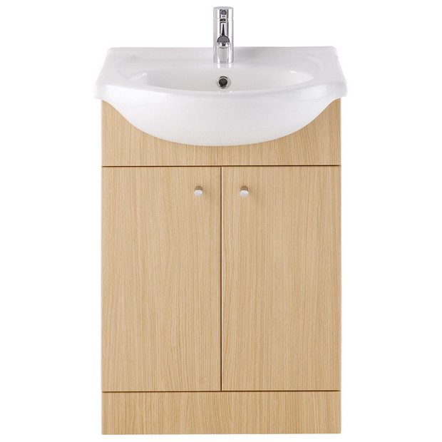 Buy Eliana Ferne 550mm Oak Effect Vanity Unit and Basin at Argos.co.uk