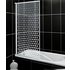 Argos Home Framed White Spotted Single Bath & Shower Screen