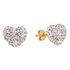 Revere 9ct Gold Crystal Heart Stud Earrings